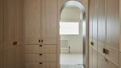 A clean and decluttered closet